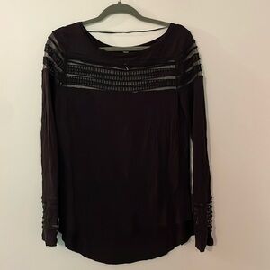 Free people sheer top long sleeve shirt